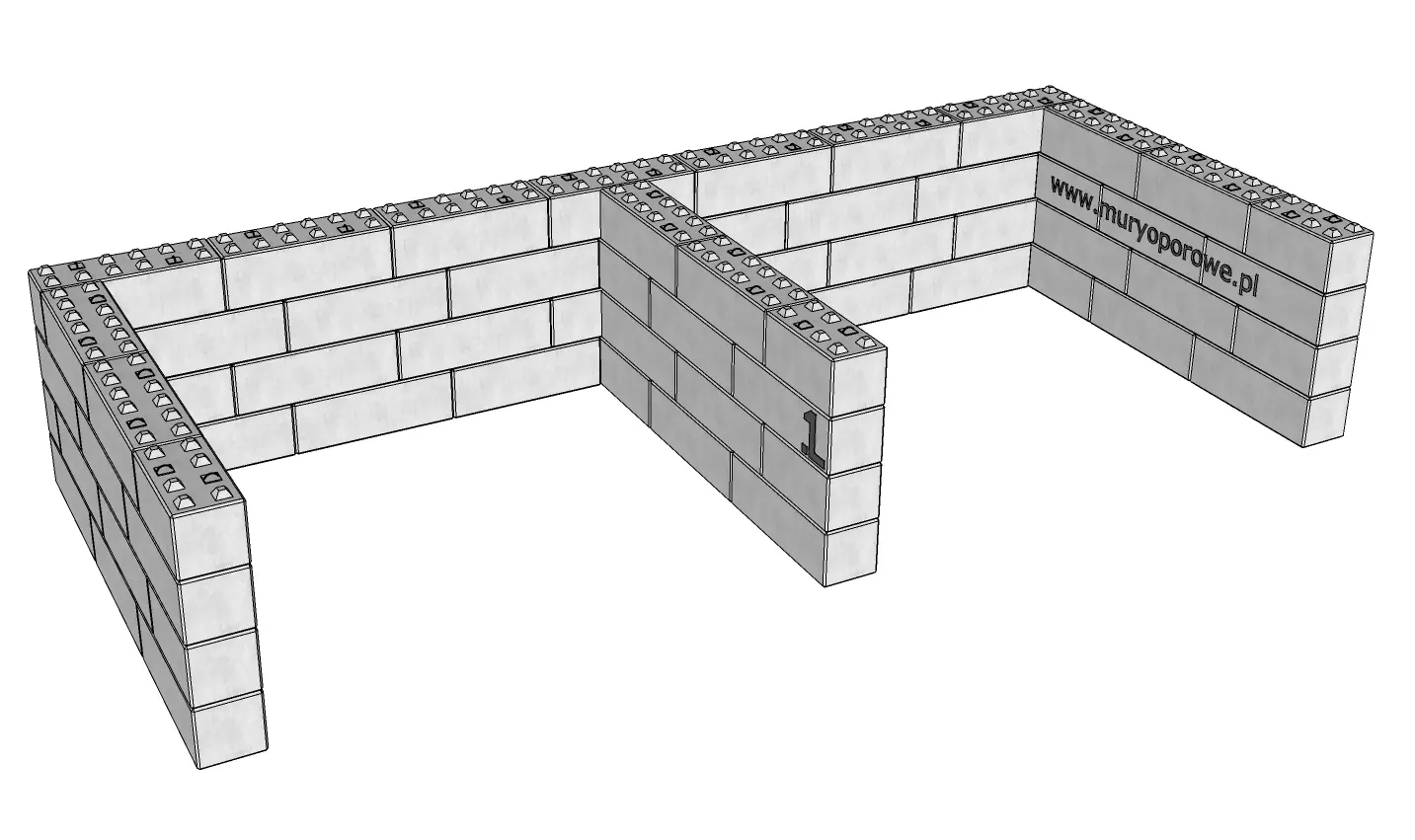 silos betonowy z legobloków