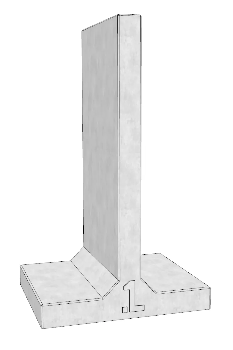 mur oporowy T do budowy zasieków na kruszywo | Lider