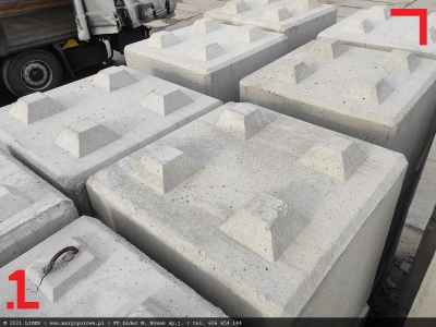 bloki betonowe o wymiarach 60x60x60cm